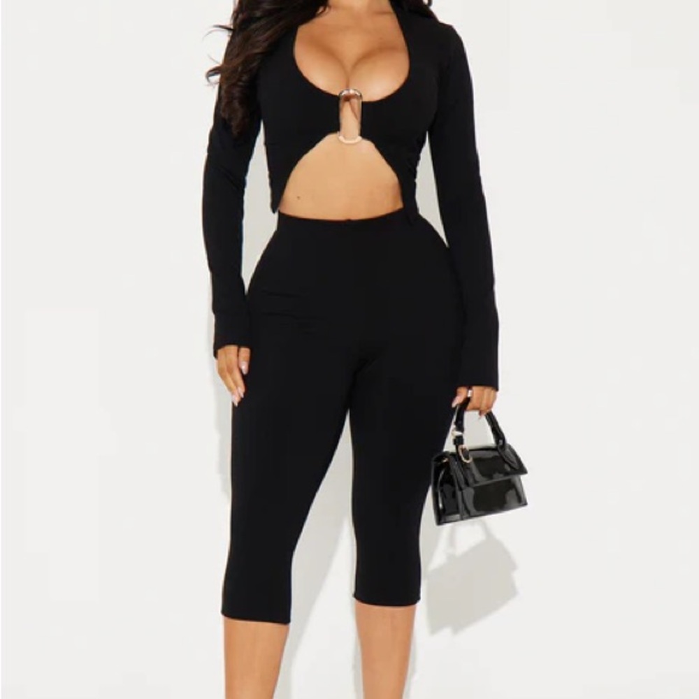 Fashion Nova Black Sleek Jumpsuit